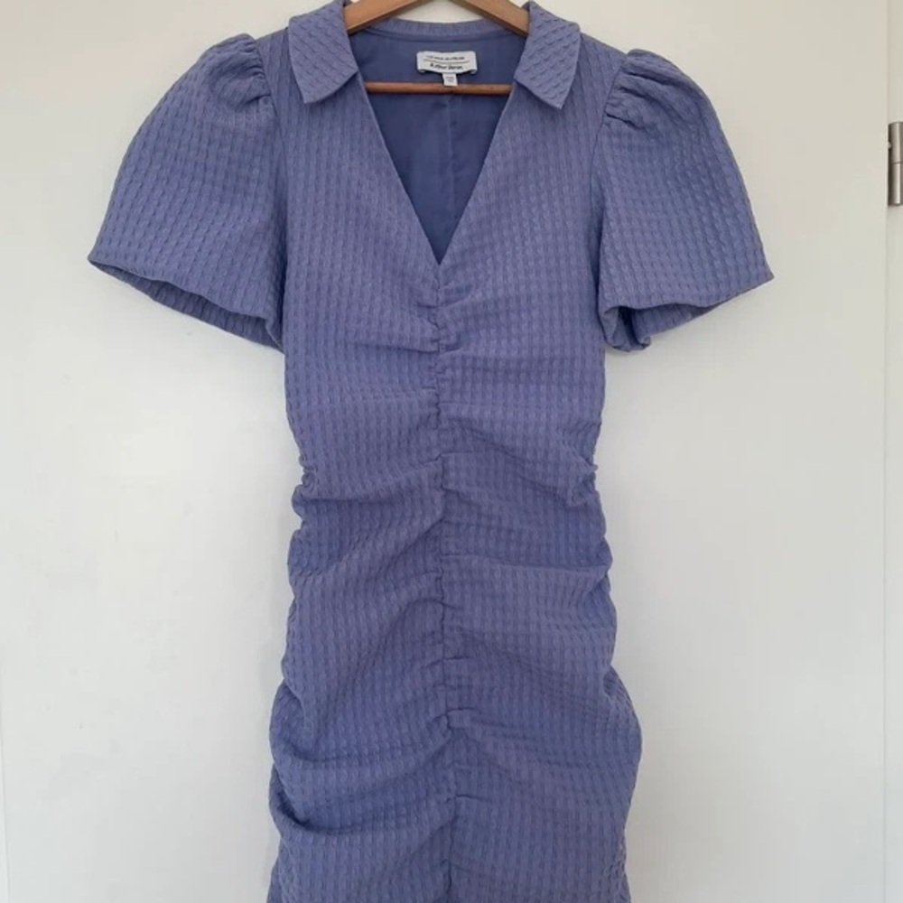 & Other Stories Lavender Textured Midi Dress